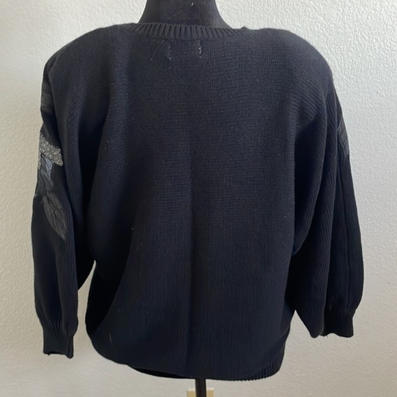 Vintage 90s Bonnie and Bill By Hollie Embroidered Knit Flower Sweater 0005 - Picture 6 of 10